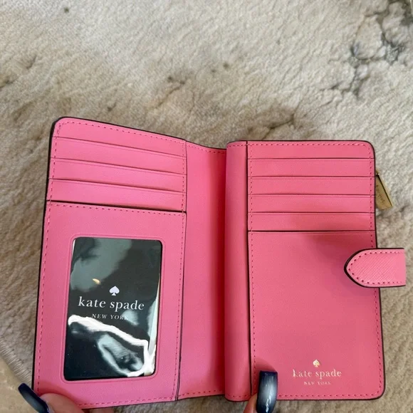 🌟SOLD🌟 NWT Kate Spade Pink Saffiano Wallet - Picture 6 of 6
